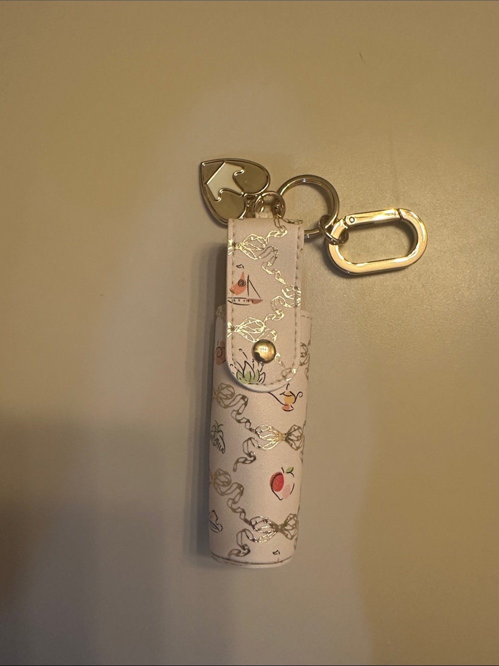 Disney Princess Lipstick Holder Keychain